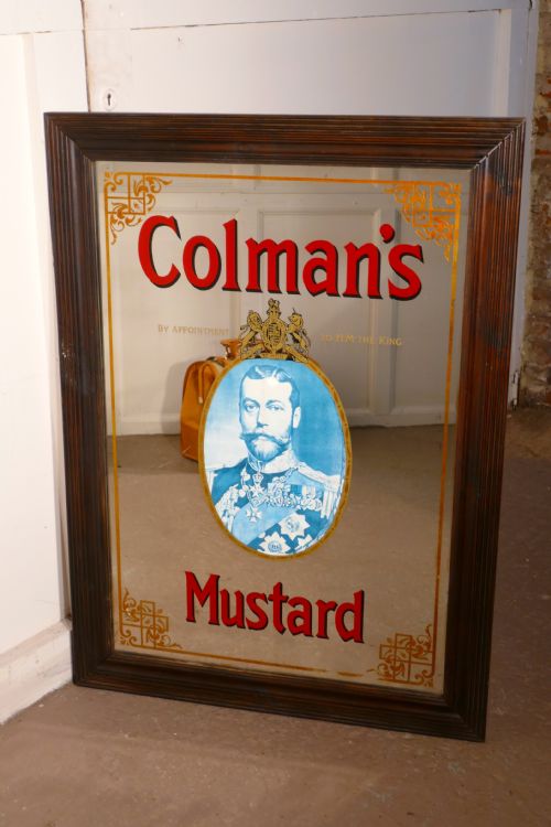 fig 3. A Rare George V Colemans Mustard Advertising Mirror, Shop Display