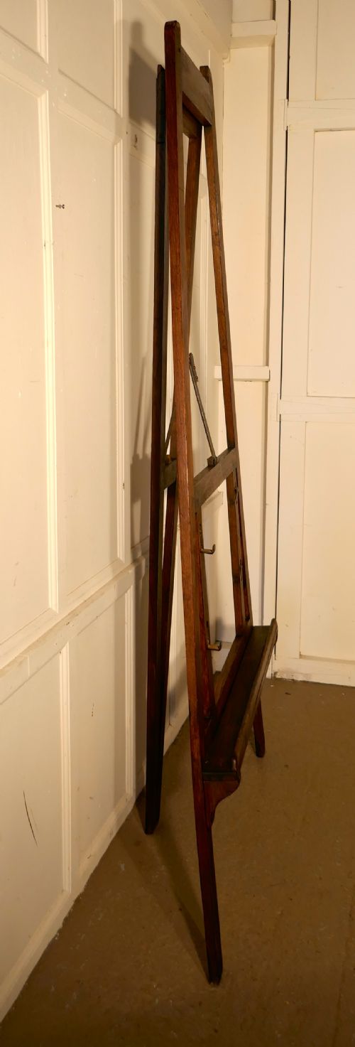 fig 1. Large Rustic Pine Adjustable Artists’ Easel, or Blackboard Easel