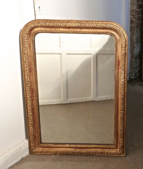 French 19th Century Louis Philippe Gilt Wall Mirror