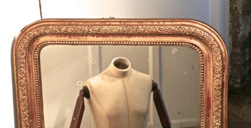 fig 1. French 19th Century Louis Philippe Gilt Wall Mirror