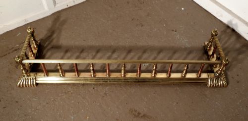 fig 1. Large 19th Century Arts and Crafts Brass and Copper Fender
