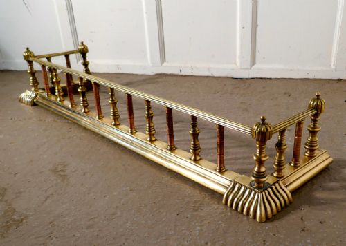 fig 2. Large 19th Century Arts and Crafts Brass and Copper Fender