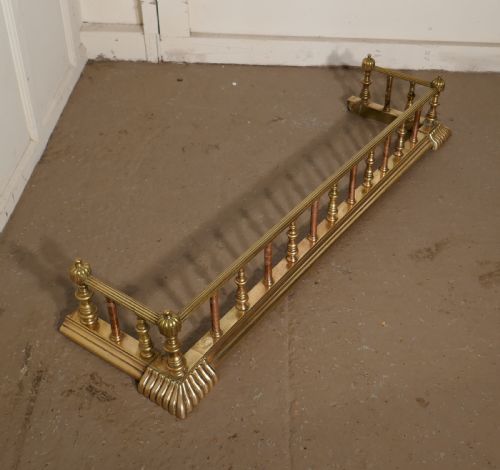 fig 4. Large 19th Century Arts and Crafts Brass and Copper Fender