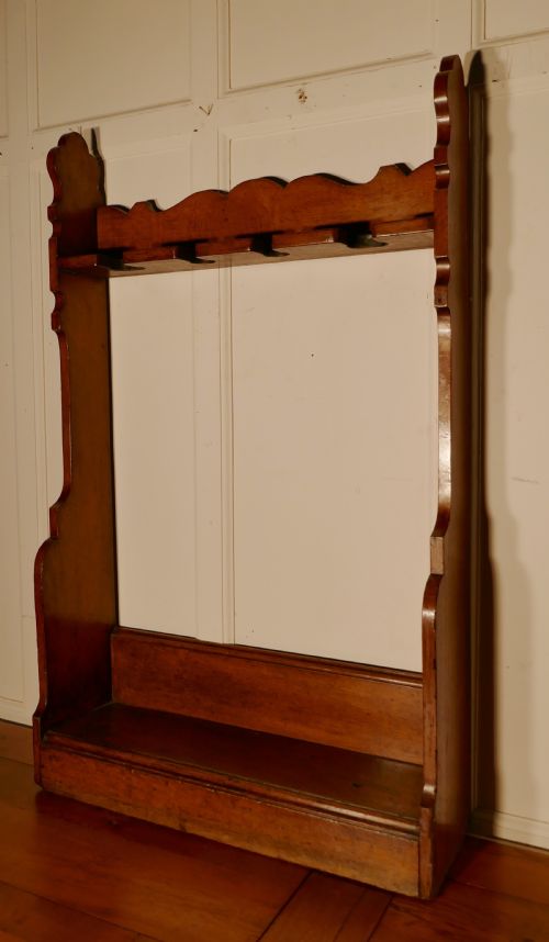 19th Century Oak Hunting Lodge Shot Gun Rack