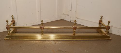 fig 2. Large 19th Century Arts and Crafts Brass and Copper Fender