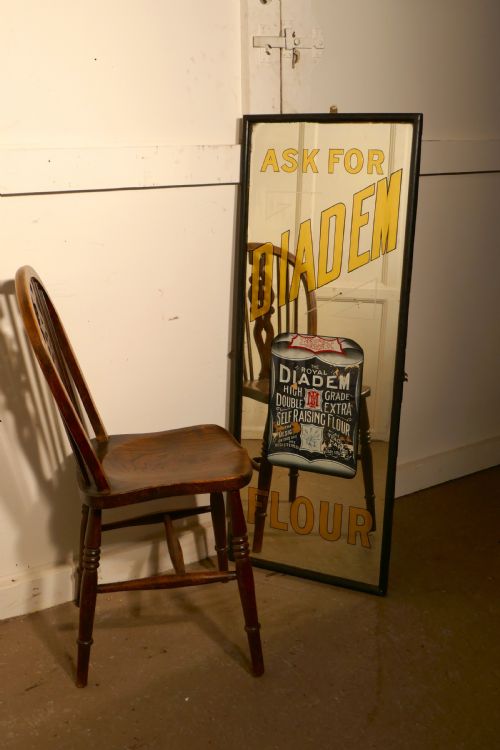 fig 1. Tall Art Deco Advertising Mirror, Diadem Flour