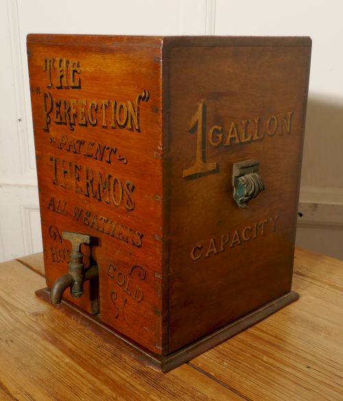 fig 1. 19th Century Wooden Thermos Field Kitchen Food Warmer, 