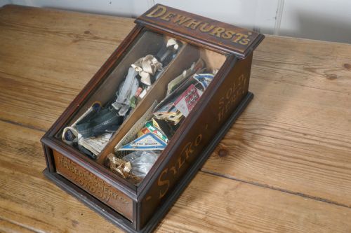 Edwardian Dewhurst’s Sylko Counter Top Cotton Reel Display Case Cabinet