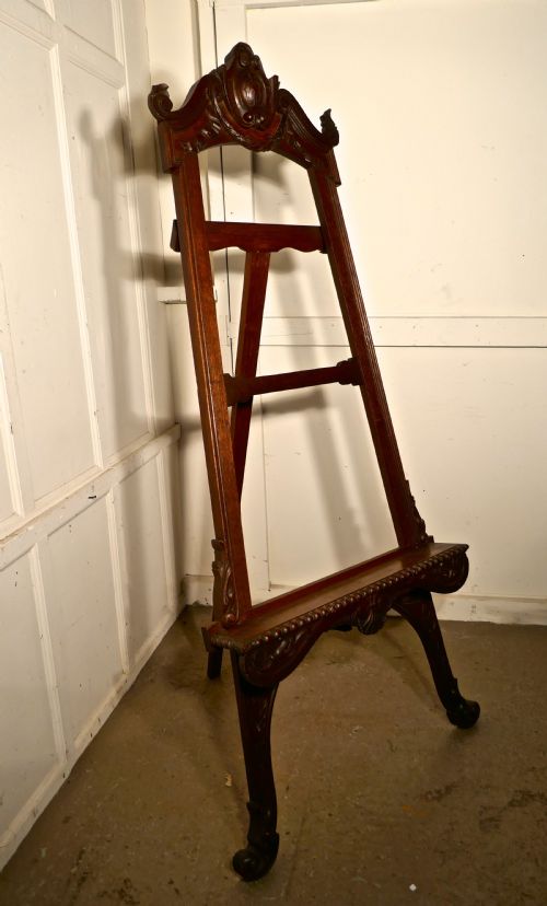 fig 3. Superb Large 19th Century Carved Oak Easel