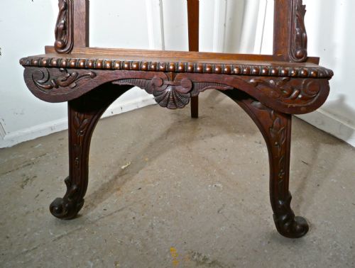 fig 4. Superb Large 19th Century Carved Oak Easel