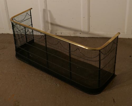 fig 2. A Georgian Brass and Iron Club Fender or Nursery Fire Guard