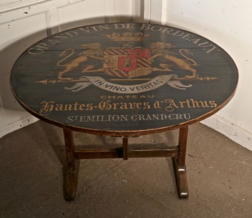 fig 2. 19th Century French Vineyard Wine Table From Chateau Nantes-Graves d’Arthus