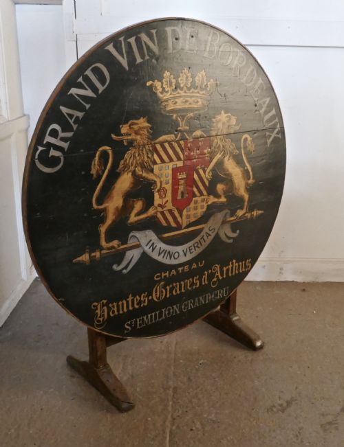 fig 3. 19th Century French Vineyard Wine Table From Chateau Nantes-Graves d’Arthus