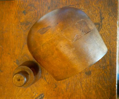 fig 2. Vintage 19th Century Hat Block Stand, shop display