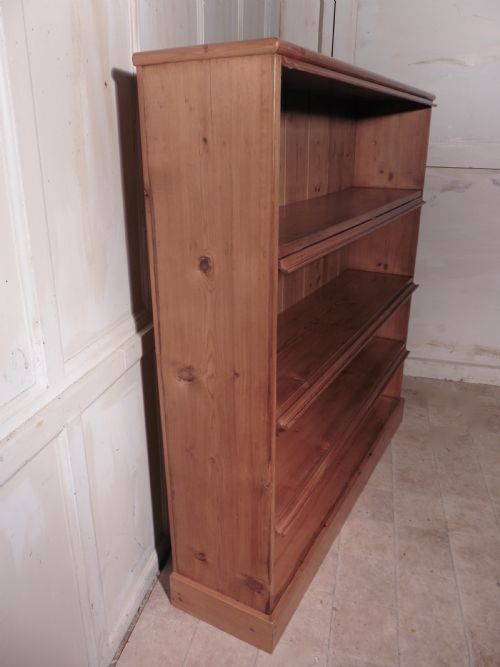 fig 4. Victorian Stripped Pine Open Bookcase.
