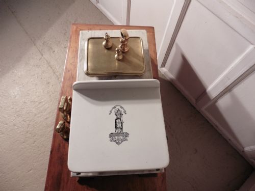fig 2. Victorian Dairy Balance Scales, with Brass Bell Weights