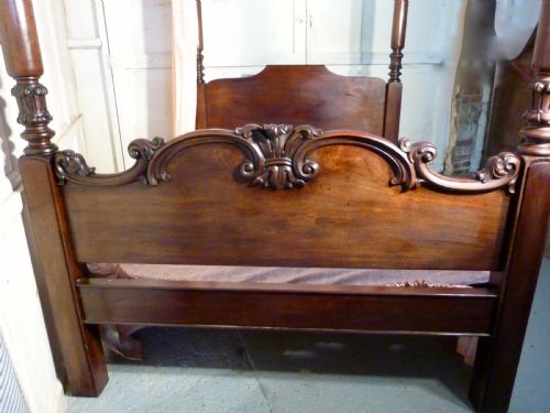 fig 3. Charming Victorian Mahogany Four Poster Bed