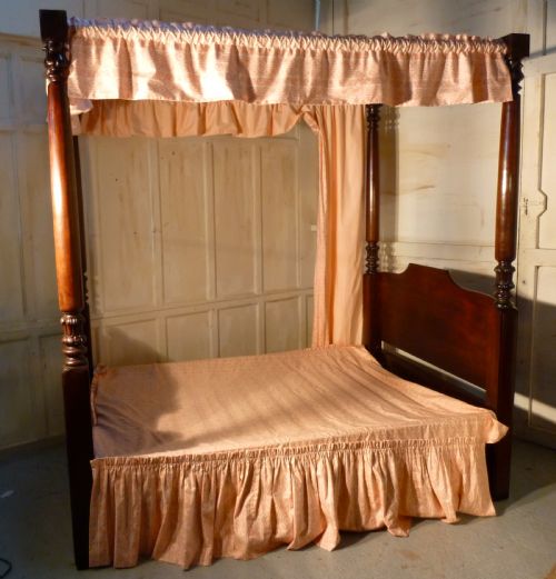 fig 4. Charming Victorian Mahogany Four Poster Bed