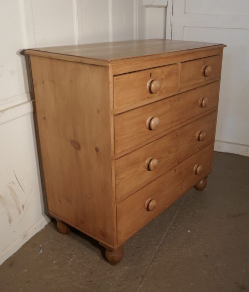 fig 3. A Large Restored Victorian Pine Chest of Drawers