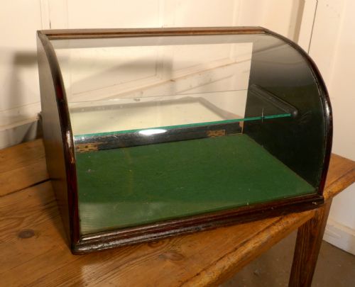 Victorian Curved, Mirrored Shop Display Cabinet