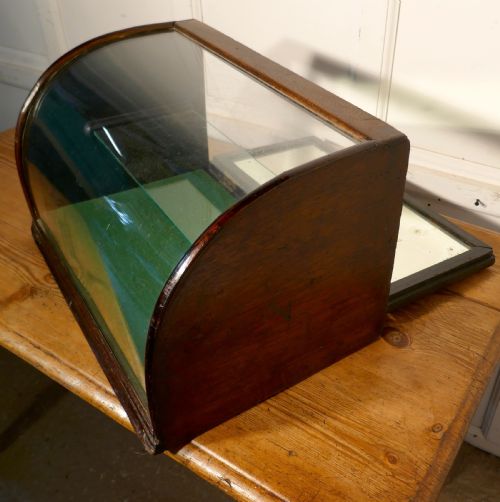 fig 1. Victorian Curved, Mirrored Shop Display Cabinet