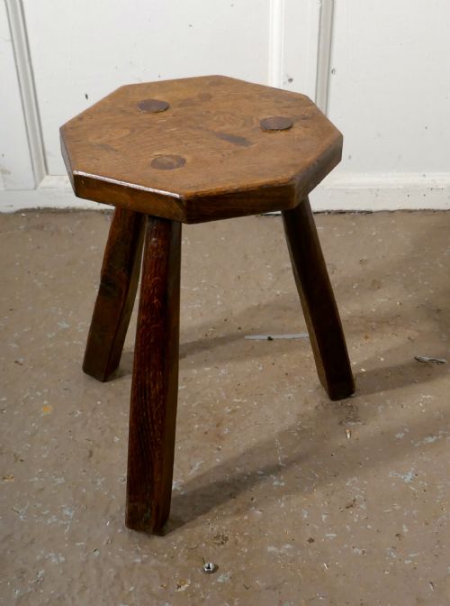 Elm Milking Stool or Dairy Stool