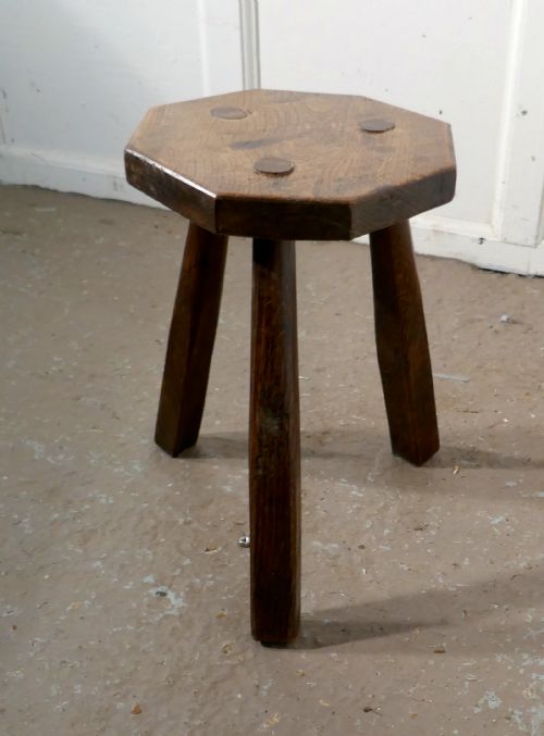 fig 2. Elm Milking Stool or Dairy Stool