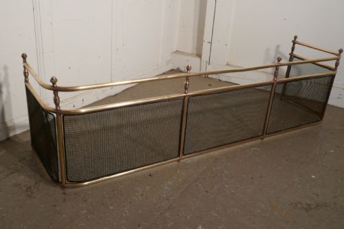 fig 2. A Large Victorian Brass Club Fender