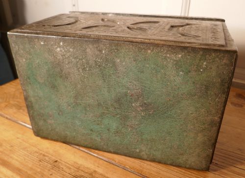 fig 1. Dome Top Tooled Moroccan Leather Treasure Chest