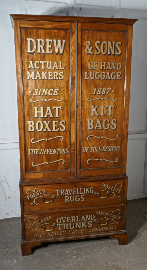 A Victorian Mahogany Shelved Press with Hanging Rail