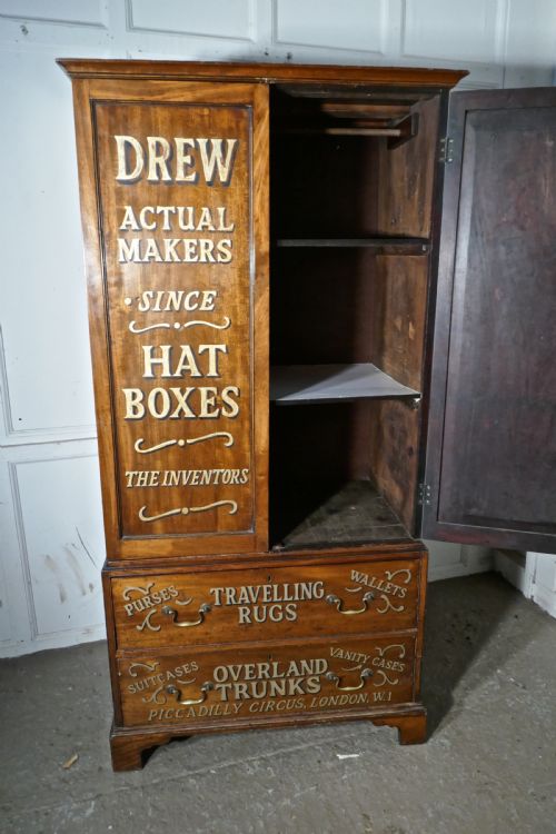 fig 1. A Victorian Mahogany Shelved Press with Hanging rail