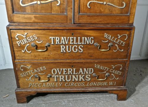 fig 3. A Victorian Mahogany Shelved Press with Hanging rail