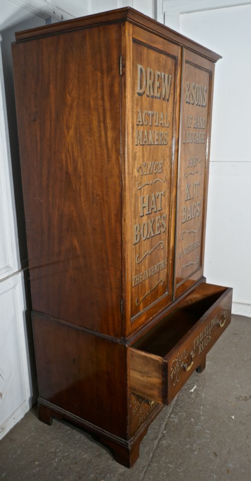 fig 5. A Victorian Mahogany Shelved Press with Hanging rail