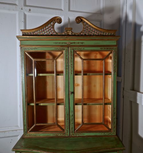 fig 3. Edwardian Hand Painted Cabinet on Chest of Drawers