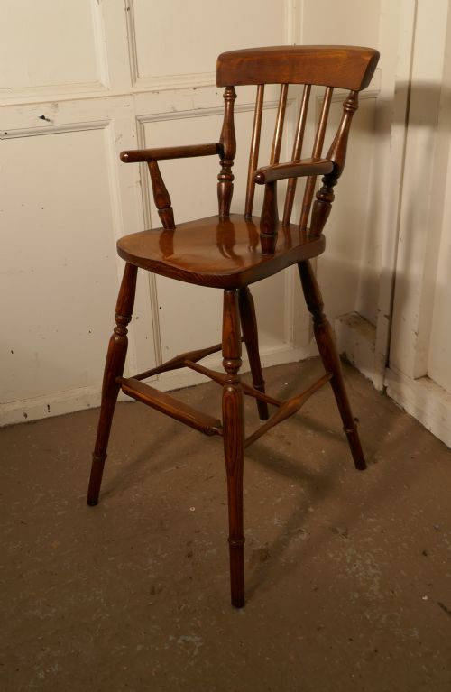 fig 3. Early 19th Century Ash and Elm Childs High Chair