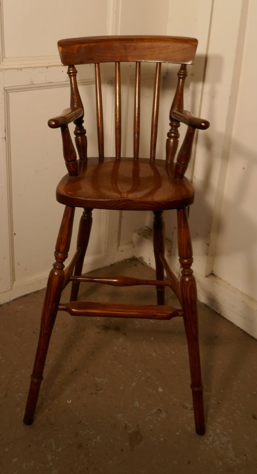 Early 19th Century Ash and Elm Childs High Chair