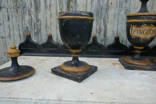 fig 3. Set of 18th Century Sicilian Apothecary’s Jars