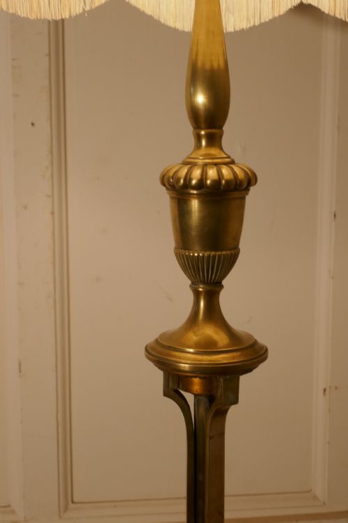 fig 3. Arts and Crafts Brass Floor Lamp, Regency Style Standard Lamp