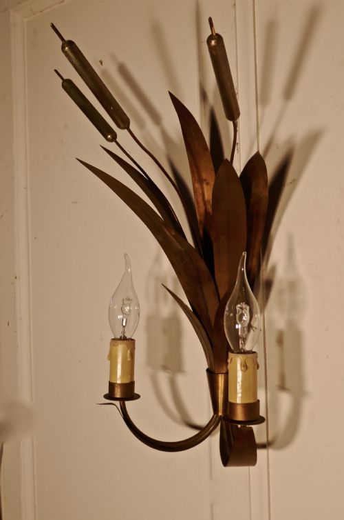 fig 1. A French Art Deco Toleware Twin Wall Light
