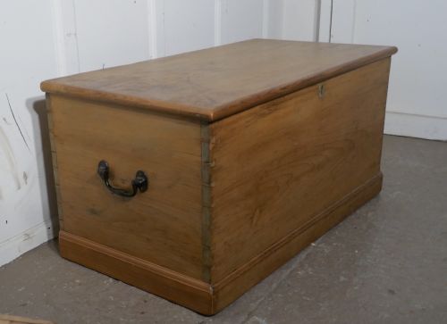 Large Victorian Pine Blanket Box