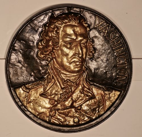 Early 19th Century Cast Iron Bust Portrait Plaque of George Washington