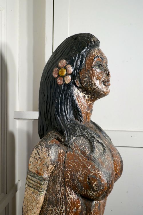 fig 4. A Primitive19th Century Polynesian Ship’s Mast Head Figure, Distressed Original Paint 