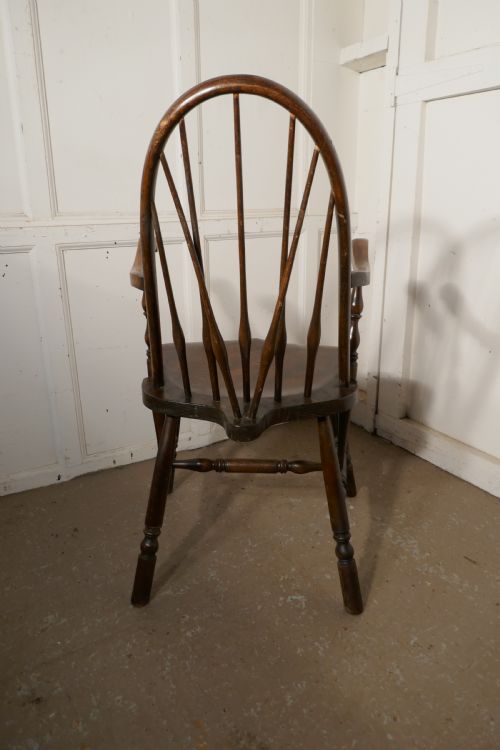 fig 2. Arts and Crafts High Back English Windsor Carver Chair, 
