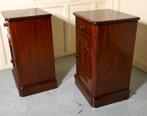 fig 1. A pair of Victorian Mahogany Bedside Cupboards