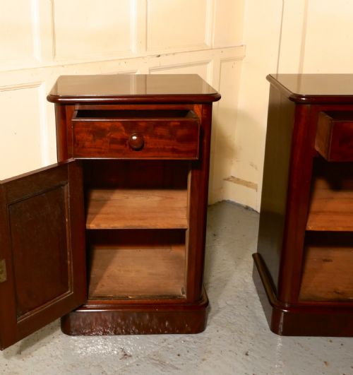 fig 2. A pair of Victorian Mahogany Bedside Cupboards