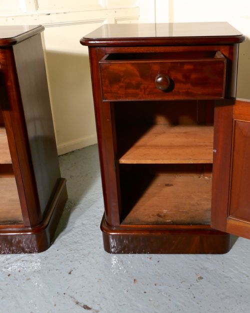 fig 3. A pair of Victorian Mahogany Bedside Cupboards