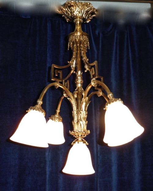 fig 2. A French Gilded Brass Rococo Chandelier