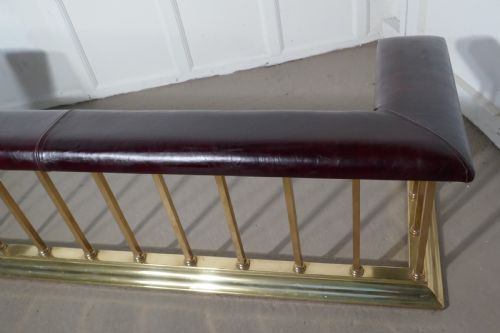 fig 2. A Large Brass and Leather Club Fender
