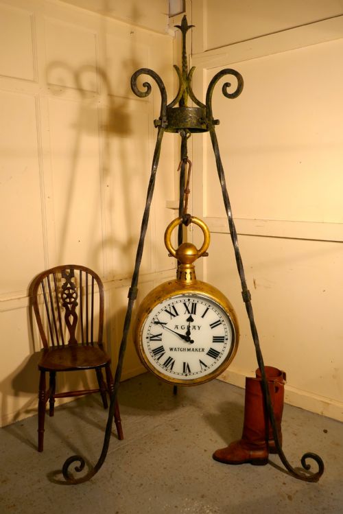 fig 1. A Watch Makers Shop Trades Sign, Giant Pocket Watch