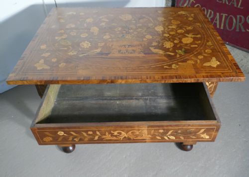 fig 1. Early 19th Century Dutch Marquetry Inlaid Walnut Centre Table 